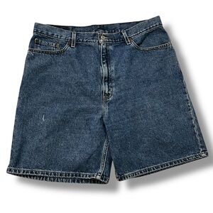 Vintage Levis 550 Jean Shorts Mom High Rise 100% Cotton 90s Black Batwing Tag